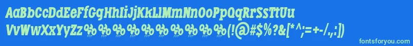 Шрифт LibertatusDuasItalic – зелёные шрифты на синем фоне