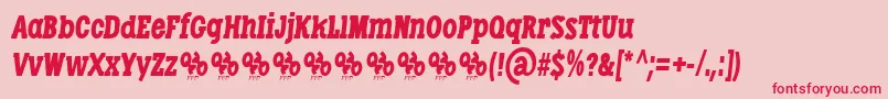 LibertatusDuasItalic Font – Red Fonts on Pink Background