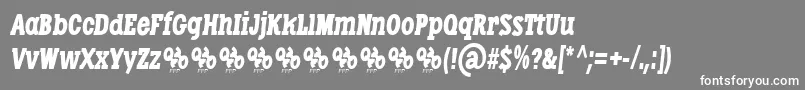 LibertatusDuasItalic Font – White Fonts on Gray Background