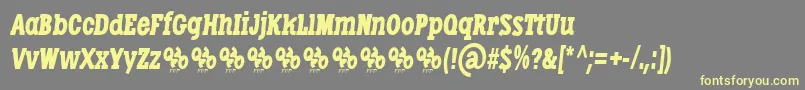LibertatusDuasItalic Font – Yellow Fonts on Gray Background