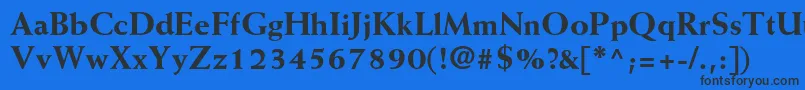 WeissstdExtrabold Font – Black Fonts on Blue Background