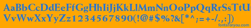 WeissstdExtrabold Font – Blue Fonts on Orange Background