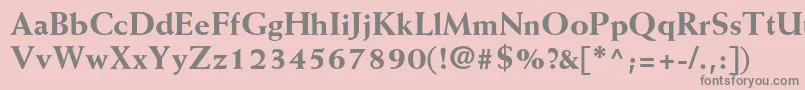 フォントWeissstdExtrabold – ピンクの背景に灰色の文字