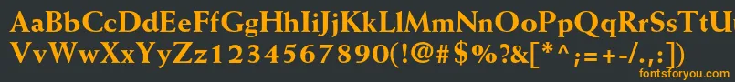 WeissstdExtrabold Font – Orange Fonts on Black Background