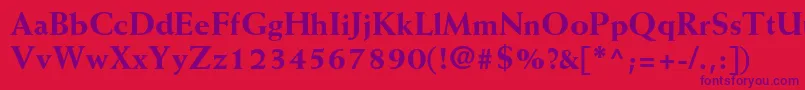 WeissstdExtrabold Font – Purple Fonts on Red Background