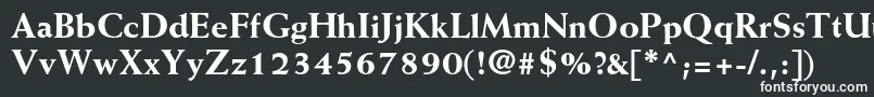 フォントWeissstdExtrabold – 黒い背景に白い文字