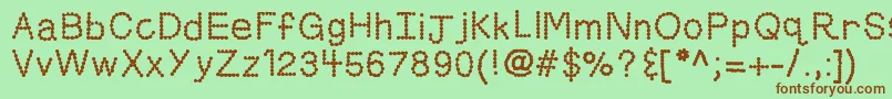 Kbskittledup Font – Brown Fonts on Green Background
