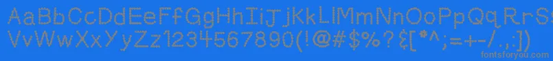 Weitere Informationen zur Kbskittledup-Schriftart Kbskittledup-Schriftart – Graue Schriften auf blauem Hintergrund