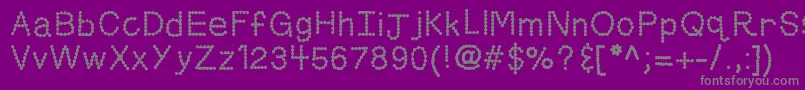 Шрифт Kbskittledup – серые шрифты на фиолетовом фоне