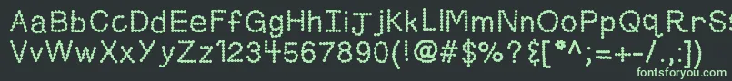 Kbskittledup Font – Green Fonts on Black Background
