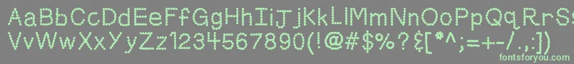 Kbskittledup-fontti – vihreät fontit harmaalla taustalla