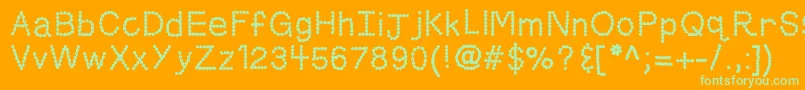 Kbskittledup-fontti – vihreät fontit oranssilla taustalla