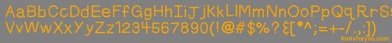 Kbskittledup-fontti – oranssit fontit harmaalla taustalla