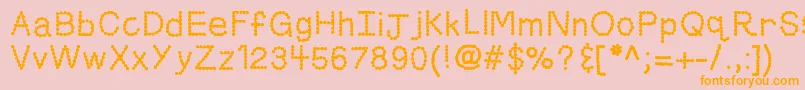 Kbskittledup Font – Orange Fonts on Pink Background