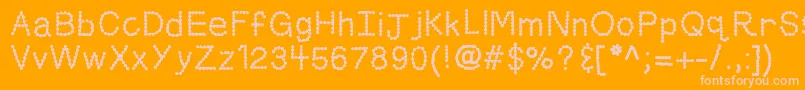 Kbskittledup Font – Pink Fonts on Orange Background