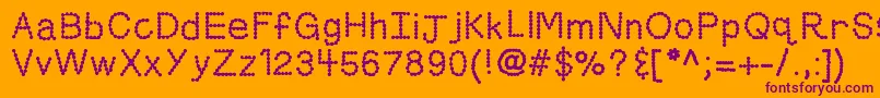 Police Kbskittledup – polices violettes sur fond orange