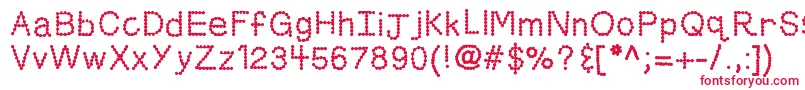 Kbskittledup Font – Red Fonts on White Background