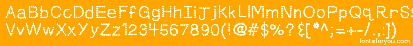 Kbskittledup Font – White Fonts on Orange Background