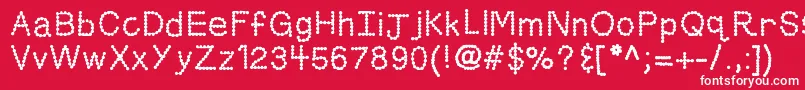 Kbskittledup Font – White Fonts on Red Background