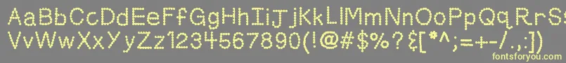 Kbskittledup Font – Yellow Fonts on Gray Background
