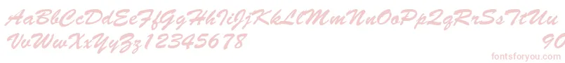 Czcionka BrushscriptNormalItalic – różowe czcionki
