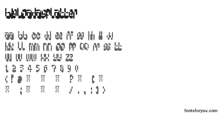 BigLoadaSplatter Font – alphabet, numbers, special characters