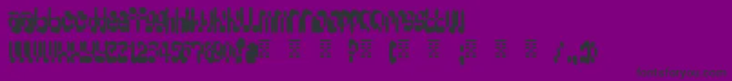 BigLoadaSplatter-fontti – mustat fontit violetilla taustalla