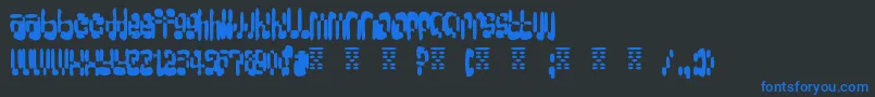 BigLoadaSplatter Font – Blue Fonts on Black Background