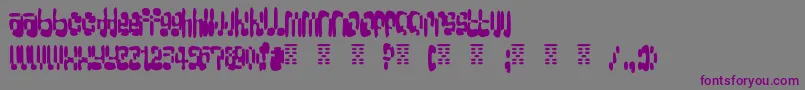 BigLoadaSplatter Font – Purple Fonts on Gray Background