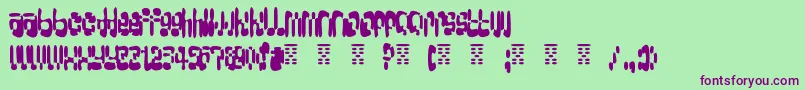 BigLoadaSplatter Font – Purple Fonts on Green Background