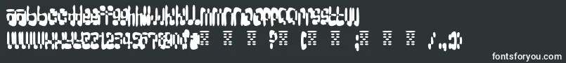 BigLoadaSplatter-fontti – valkoiset fontit mustalla taustalla