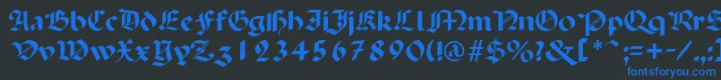 PenchantRegular Font – Blue Fonts on Black Background