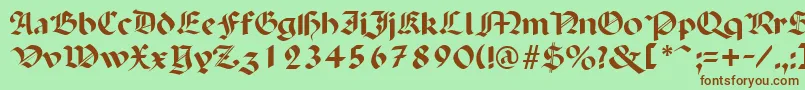 PenchantRegular Font – Brown Fonts on Green Background