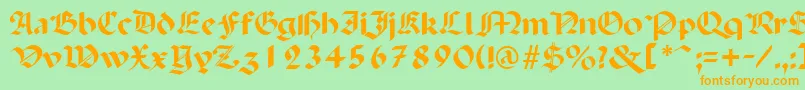 More about PenchantRegular Font PenchantRegular Font – Orange Fonts on Green Background