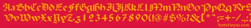 PenchantRegular Font – Orange Fonts on Red Background
