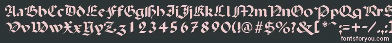 フォントPenchantRegular – 黒い背景にピンクのフォント