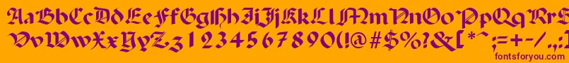More about PenchantRegular Font PenchantRegular Font – Purple Fonts on Orange Background