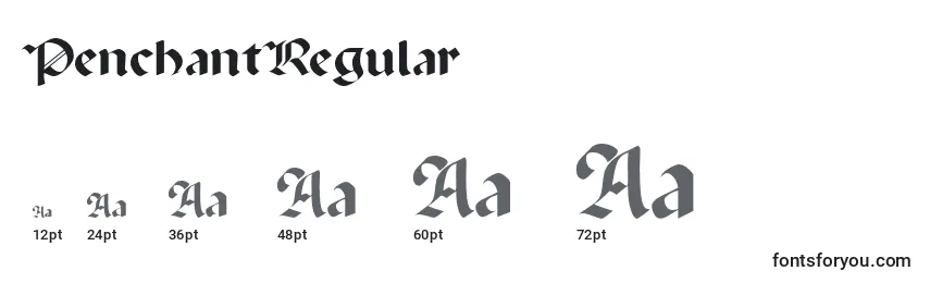 PenchantRegular Font Sizes