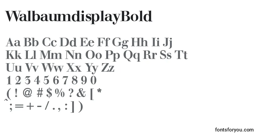 A fonte WalbaumdisplayBold – alfabeto, números, caracteres especiais