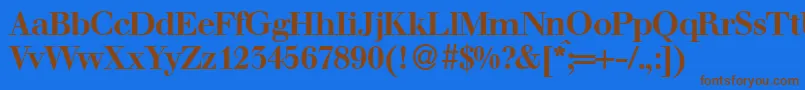 WalbaumdisplayBold Font – Brown Fonts on Blue Background