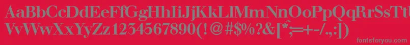 WalbaumdisplayBold Font – Gray Fonts on Red Background
