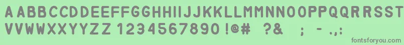 Miglia Font – Gray Fonts on Green Background