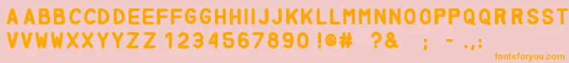 Miglia Font – Orange Fonts on Pink Background