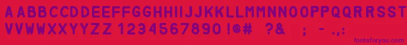 Miglia Font – Purple Fonts on Red Background