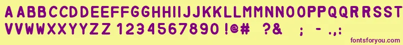 Miglia Font – Purple Fonts on Yellow Background