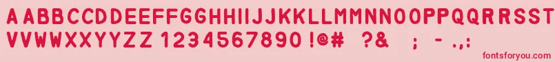 Miglia Font – Red Fonts on Pink Background