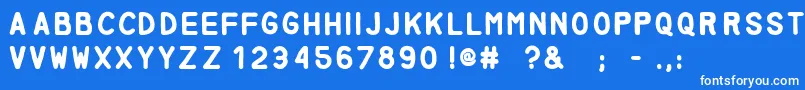 フォントMiglia – 青い背景に白い文字