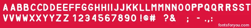 Miglia Font – White Fonts on Red Background