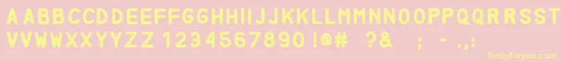 Miglia Font – Yellow Fonts on Pink Background