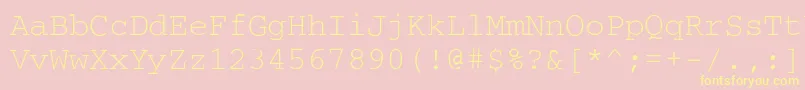 Courier Font – Yellow Fonts on Pink Background
